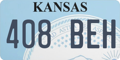 KS license plate 408BEH