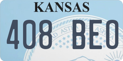 KS license plate 408BEO