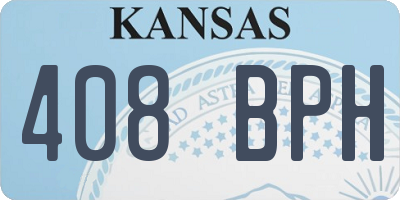 KS license plate 408BPH