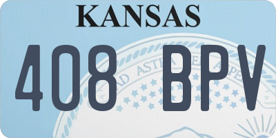 KS license plate 408BPV