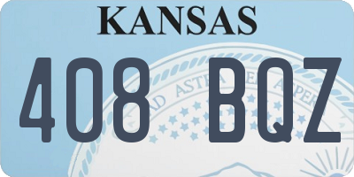 KS license plate 408BQZ