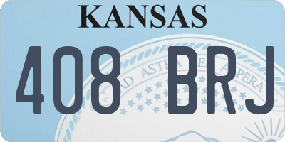 KS license plate 408BRJ