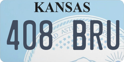 KS license plate 408BRU