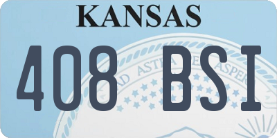 KS license plate 408BSI