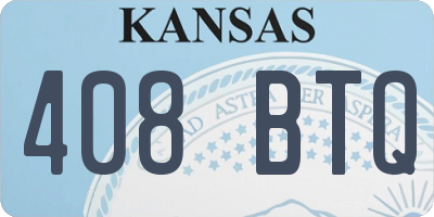KS license plate 408BTQ
