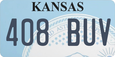 KS license plate 408BUV