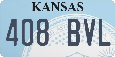 KS license plate 408BVL