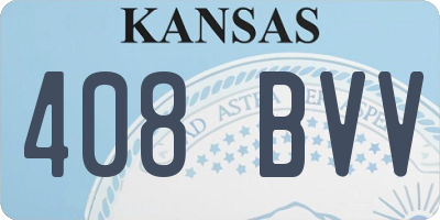 KS license plate 408BVV