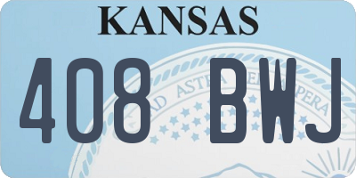 KS license plate 408BWJ