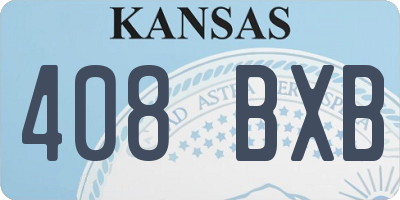 KS license plate 408BXB