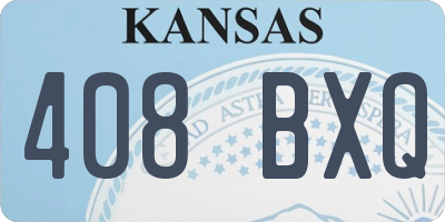 KS license plate 408BXQ