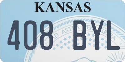 KS license plate 408BYL