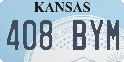 KS license plate 408BYM