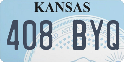 KS license plate 408BYQ