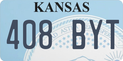 KS license plate 408BYT
