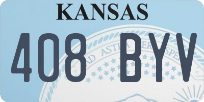 KS license plate 408BYV