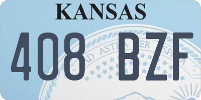 KS license plate 408BZF