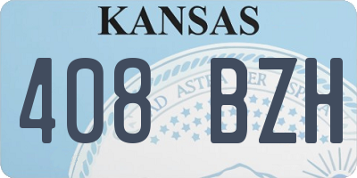 KS license plate 408BZH