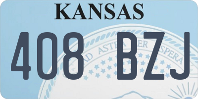 KS license plate 408BZJ