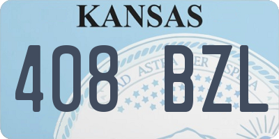 KS license plate 408BZL