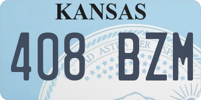 KS license plate 408BZM