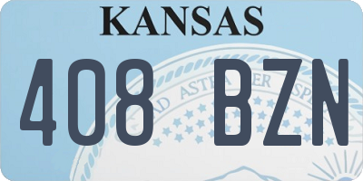 KS license plate 408BZN