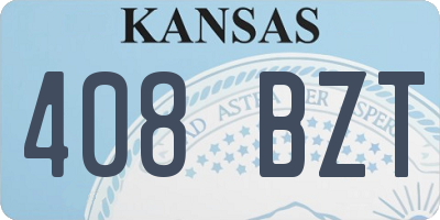 KS license plate 408BZT