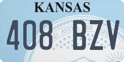 KS license plate 408BZV