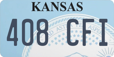 KS license plate 408CFI