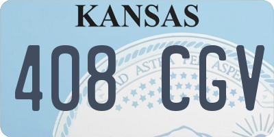 KS license plate 408CGV