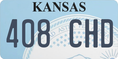 KS license plate 408CHD
