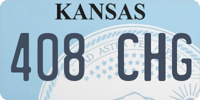 KS license plate 408CHG