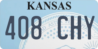 KS license plate 408CHY