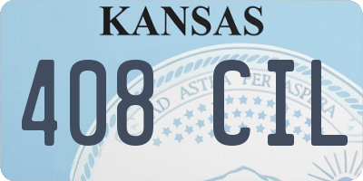 KS license plate 408CIL