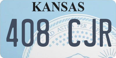 KS license plate 408CJR
