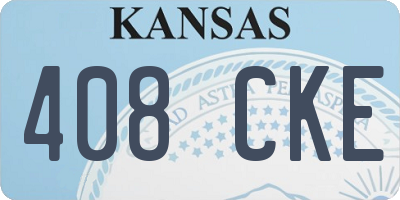 KS license plate 408CKE