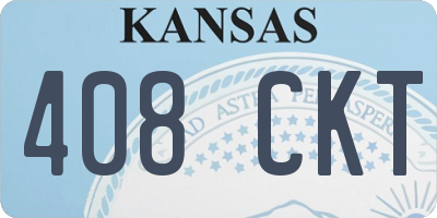 KS license plate 408CKT
