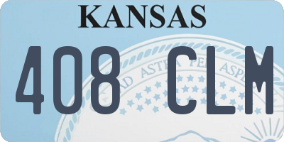 KS license plate 408CLM