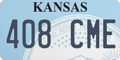 KS license plate 408CME