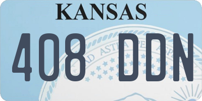 KS license plate 408DDN