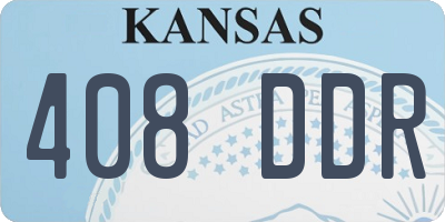 KS license plate 408DDR