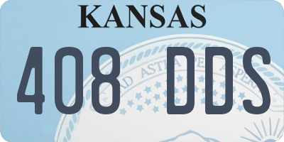 KS license plate 408DDS