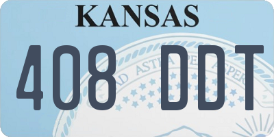KS license plate 408DDT