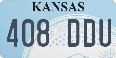 KS license plate 408DDU