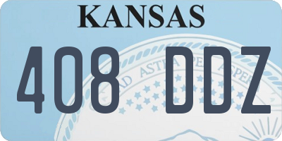KS license plate 408DDZ