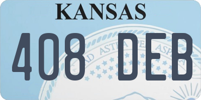 KS license plate 408DEB