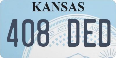 KS license plate 408DED