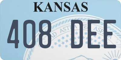 KS license plate 408DEE