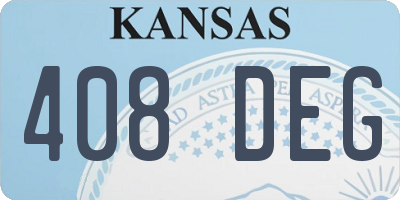 KS license plate 408DEG