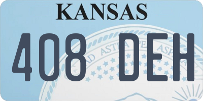 KS license plate 408DEH